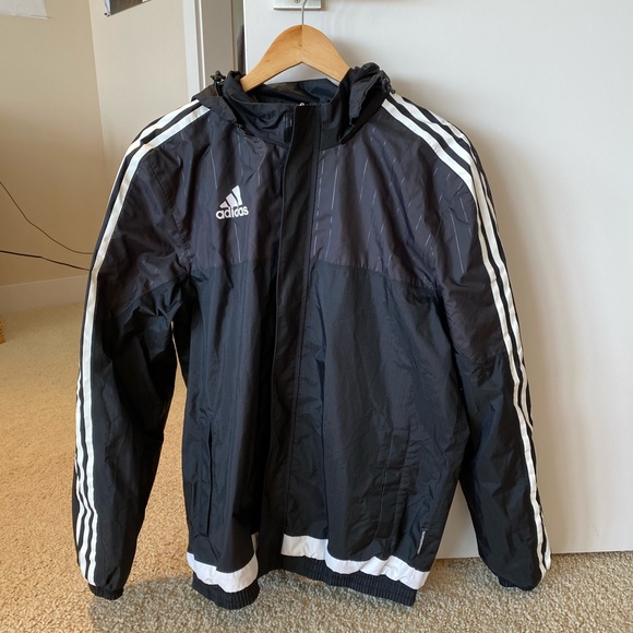 Adidas Climastorm Black windbreaker jacket - Picture 1 of 4